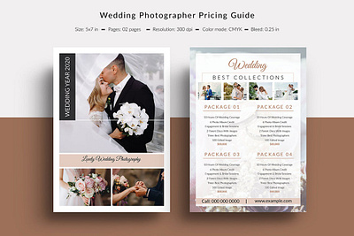 Wedding Photography Pricing Guide editable photographer photography photography price list photography pricing guide photoshop template psd wedding wedding photography