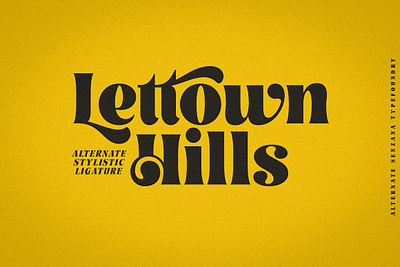 Lettown Hills - Stylish Font advertising branding calligraphy calligraphy font design font design fonts collection logo logos modern calligraphy poster retro retro fonts sans serif serif fonts stylish stylish font t shirt vintage vintage font