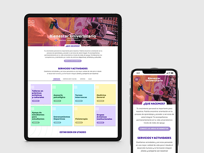 Utadeo Students Affairs Office UI concept design figma interface proposal ui design ux design webdesign