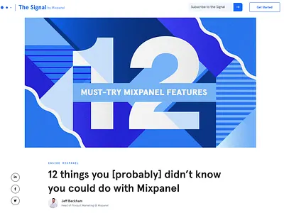 Blog Image for Mixpanel blog image blog post design geometric illustration monochromatic typography vector