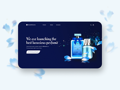 Perfume Website UI design header minimal modern simplicity ui ui design ux ux design uxdesign website website concept