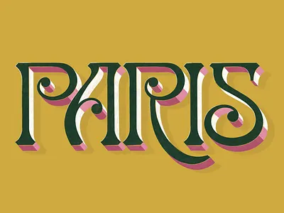 Paris custom type hand lettering ipad lettering ipadsketch lettering paris type