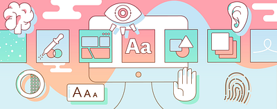 "Optimizing Accessibility" Blog Illustration a11y accessibility design system illustration