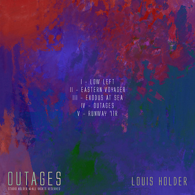 OUTAGES - Louis Holder Album Artwork album cover branding concept design graphic graphic design illustration music narrative procreate product design typography