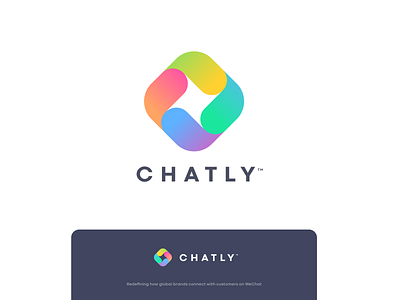 Chatly™ app branding icon identity illustration iphone logo mark sketch website