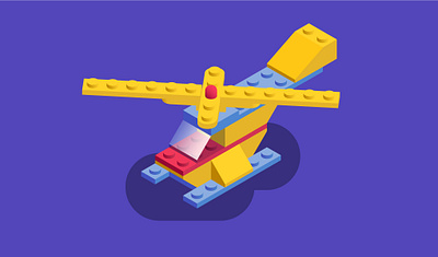 Lego helicopter 2d 3d design graphicdesign helicopter illustration lego moi3d technics transport vector vectorart vectorartist vectorartwork violet yellow