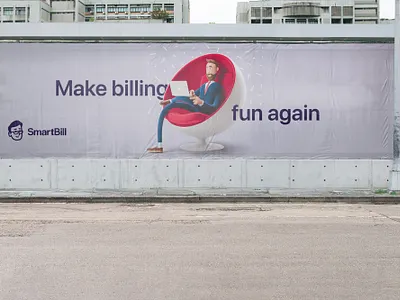 Smartbill billboards accountant accounting billboard design branding branding design friendly mascot