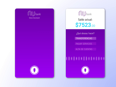 NuBank AI Voice Assistant ai artificial intelligence bank bank app banking banking app fintech fintech app mobile mobile app mobile app design mobile ui nubank ui user interface uxui
