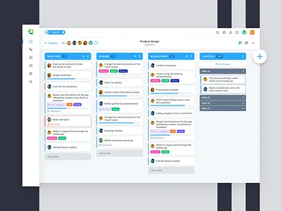Tasks app clean dashboard flat icons project manager sidebar tasks ui ux web
