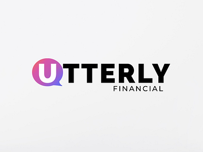 Utterly Financial Brandmark brand identity brand mark logo word mark