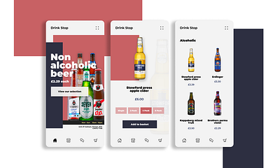 Drink Stop app branding design drinking flat minimal ui ux web website