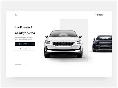 Polestar Hompage Animation & interaction animation automotive car clean design digital electric homepage interaction light modern monocromatic onboarding polestar website white