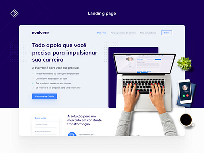 Evolvere - Landing Page design homepage interface landing page ui uidesign web web design