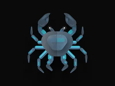 Textured Paper Crab Illustration animal art blue crab crabs dropshadow fish illustration illustrator illustrator art lobster minimal ocean paper sea shadow texture vector water