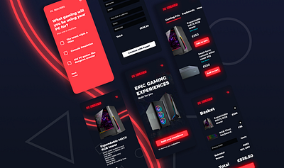 Gamers dream app design game gaming neon pc pc gaming rgb ui ux web website