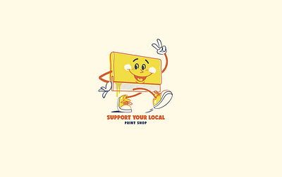 Support your local Print Shop! brooklyn designer character design graphics illustration print shop sticker design t shirt design vector vector design