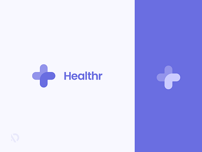 Healthr blue brand brand identity branding branding design design flat health health logo logo minimal minimalist simple vector violet