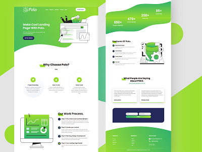 Polo Landing Page branding clean ui colors illustration landing page design landingpage uiux webdesign webdevelopment wordpress