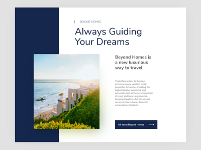 Beyond Homes - WIP art direction ui ux webdesign