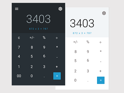 #DailyUI Challenge #004 calculator ui design flat minimal ui ux