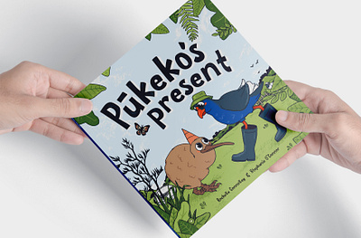 Pukekos Present Children's Book adobefresco birds book design childrens book childrens books childrens illustration colorful design digitalart drawing graphicdesign illustrator kids book kiwi kiwiana native birds new zealand pukeko