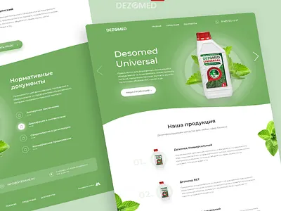 Dezomed antiseptic branding clean eco ecology green medical medical design uiux webdesign website