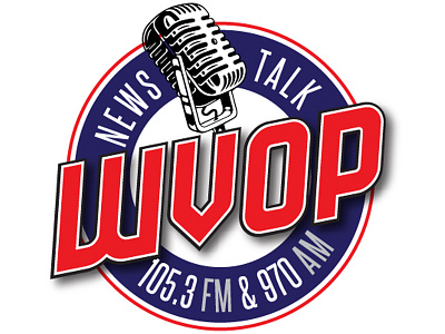 WVOP News Talk Radio Logo dennis jones logo design by blake andujar radio station logo wvop news talk radio wvop news talk radio