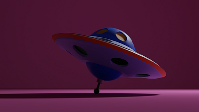 3-D UFO Toy 3d art 3dmodeling 3dtoy 3dufo blender3d design ufo