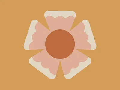 70s Florals 4 70s branding creative market floral flower illustration logo vector