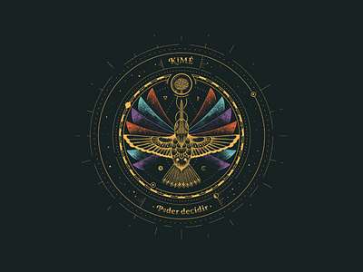 El Poder de Decidir - Kimé circle design hummingbird illustration illustration art illustrations