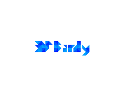 Birdy Logo Concept animal bird blue branding design duck flat geometric icon logotype minimal modern triangle typography vibrant