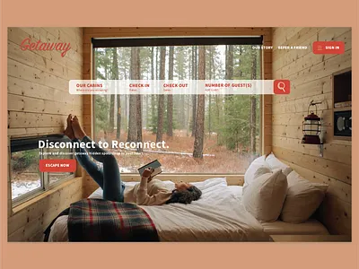 Daily UI #003 Landing Page dailyui dailyui003 dailyuichallenge design getaway hospitality landingpage travel