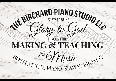 birchard Piano Studio Poster graphic design music art music poster piano piano studio poster design typography