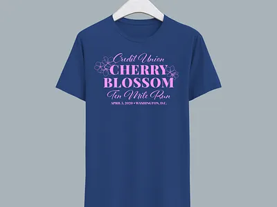 Cherry Blossom Ten Miler T-shirt Design cherryblossom design floral design flower illustration graphic design running t shirt design typography washington dc