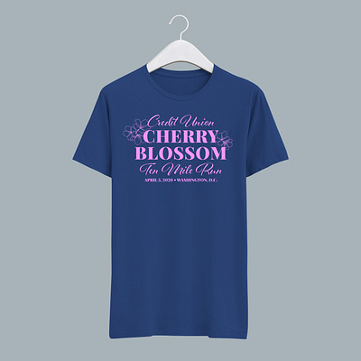 Cherry Blossom Ten Miler T-shirt Design cherryblossom design floral design flower illustration graphic design running t shirt design typography washington dc