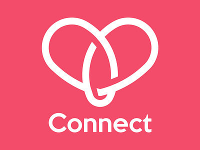 Daily Logo Challenge #41 - Connect app logo dailylogo dailylogochallenge dating app dating logo design graphicdesign heart heart logo logo logodesign