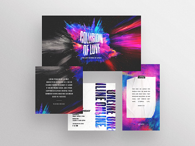 Collision of Love - Series Graphics adobe photoshop church church branding church design church graphics church marketing concept design dark graphicdesign instagram post instagram stories instagram template photoshop sermon series social media design typography