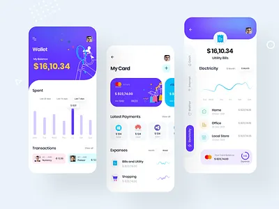 Wallety | money management app design finance finance app financial app fintech innovation money money app money management money transfer top ui top ux ui designer ui inspiration ui trend uitrend ux trends wallet wallet app wallet ui wallets