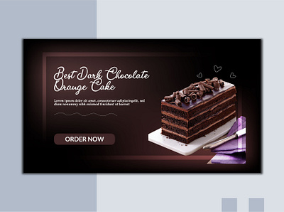 Chocolate Cake Advertising adobe illustrator ads banner adsbanner advertising cake chocolate graphic design instagram banner social media banner social media design webbanner