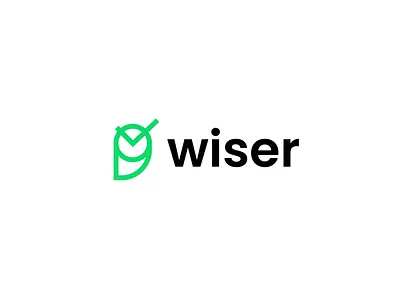 wiser app bird check creative decision logo mark minimal owl simple technology