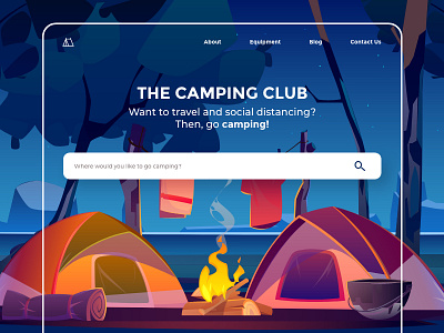 Camping adobexd camping design travel uidesign webdesign ui ux design website