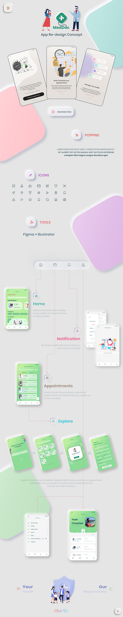 MedDoc: Doctors Appointment App appointment clinic covid covid19 doctor doctor app doctor appointment health hospital interface medical medical care neumorphic design neumorphism patient