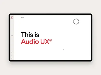Audio UX website design sound uiux webdesign website