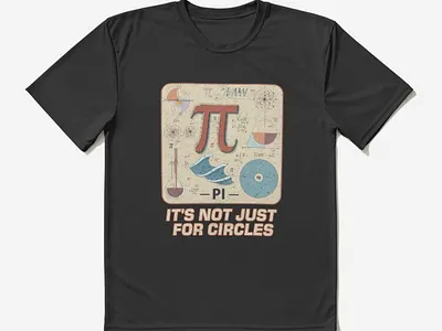 Pi - It's Not Just For Circles graphic design illustration intelligent print design print on demand redbubble t shirt