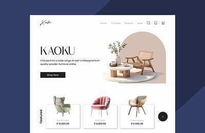 Furniture Store Website Design branding graphic design ui uiux uiuxdesign web design website