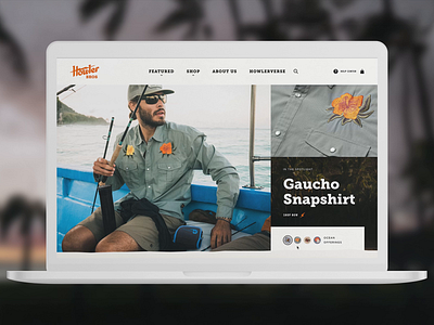 Howler Bros Featured Product desktop ecommerce fashion interactive lifestyle product ui ux