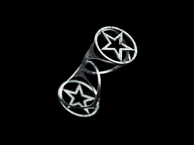 Locked In 3d blender blender3d illustration jewelry metal pentagram ring