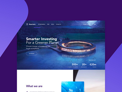 Aurora Home Screen design desktop interface logo ui website