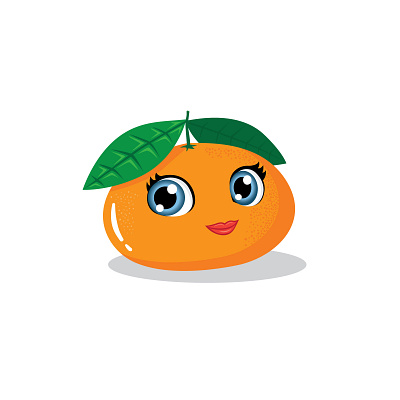 Tangerine cartoon cartoon cartoon illustration character design clementine femimine fruit illustration illustrator mascot mascot character tangerine vector vector illustration