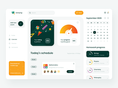 Education Platform Dashboard app colors concept courses dashboard design e learning edtech education gradient illustration minimal online learning platform ui ux